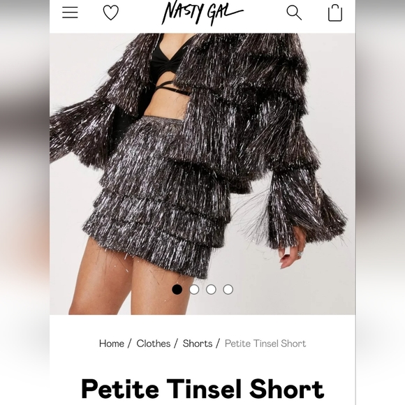 Nasty Gal Tinsel Skirt- size 4 - Picture 3 of 7